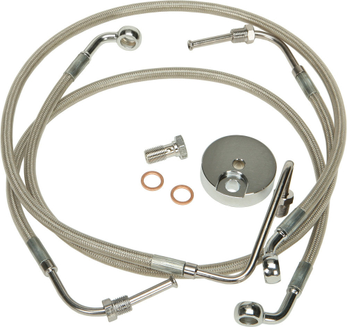 HardDrive - HardDrive Steel Braided Brakeline Kit - +2in. Length - HD-0301