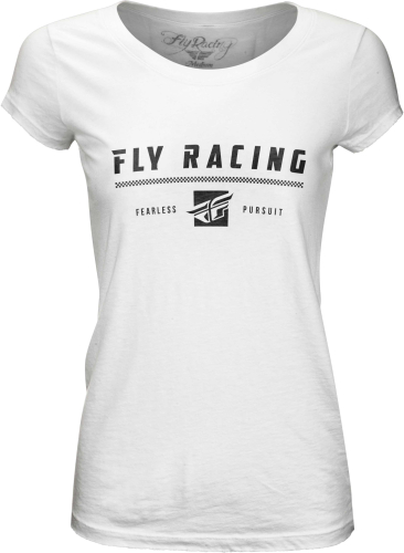 Fly Racing - Fly Racing Pursuit Vintage Womens T-Shirt - 356-0434M - White - Medium