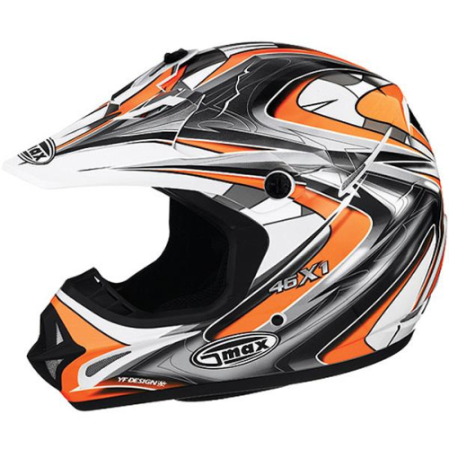 G-Max - G-Max Visor for GM46X-1 Helmet - White/Black/Silver Escape - XS-Sm - G980290