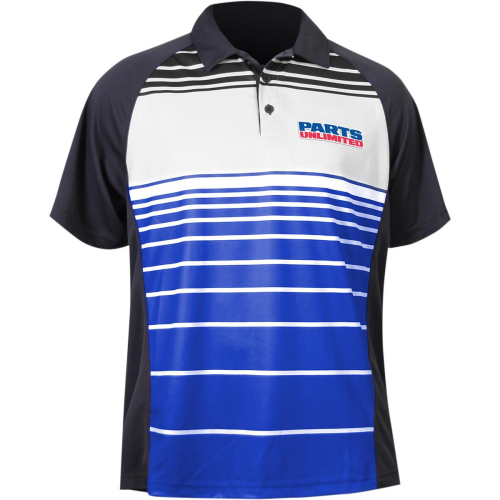 Throttle Threads - Throttle Threads Parts Unlimited Polo Shirt - PSU26S61RB2R - Blue - 2XL