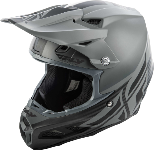 Fly Racing - Fly Racing F2 Carbon MIPS Shield Helmet - 73-4245-5 - Matte Black/Gray - Small