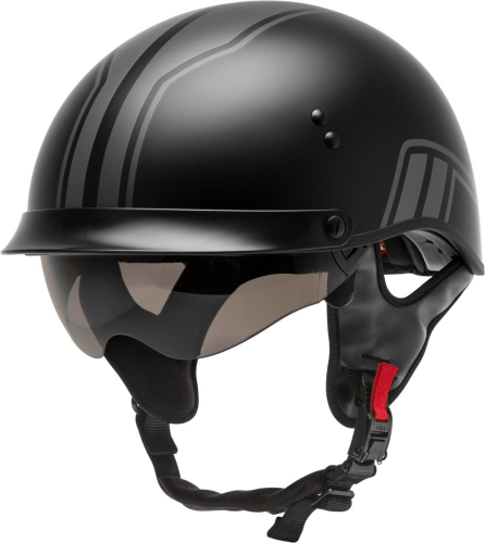 G-Max - G-Max HH-65 Full Dressed Twin Helmet - H9651818 - Matte Black/Silver - 2XL