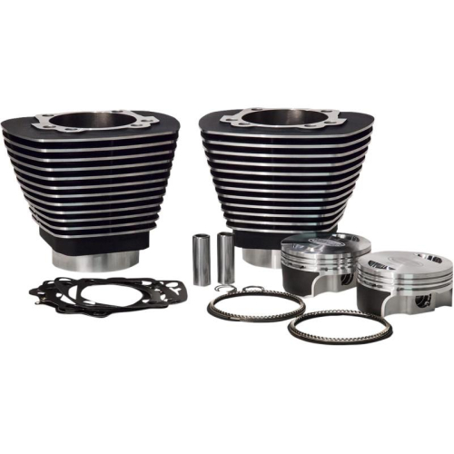 Revolution Performance - Revolution Performance Monster Big Bore Kit (109in. Flat Top) - Bore 3.875in. - 10.5:1 Compression - Black/Highlighted Fins - 201-316W