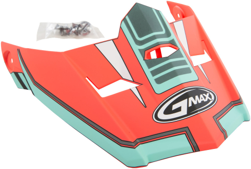 G-Max - G-Max Visor for MX46 Uncle Helmet - Md-2XL - Matte Orange/Teal - G046854