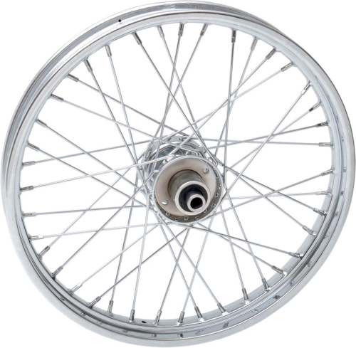 Drag Specialties - Drag Specialties Laced 40 Spoke Front Wheel - 21x2.15 - Chrome  (Single Disc) - 0203-0410