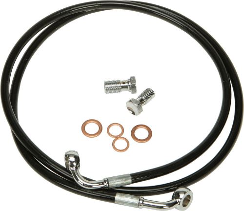 HardDrive - HardDrive Black Vinyl Brakeline Kit - +10in. Length - HD-1105-BK