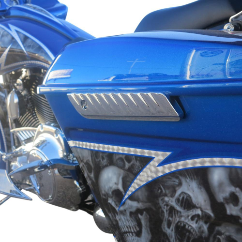 Bagger Nation - Bagger Nation Saddlebag Latch Cover - Yafterburner - Chrome - SBL-YB-C