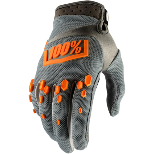 100% - 100% Airmatic Gloves - 10004-007-11 - Gray - Medium