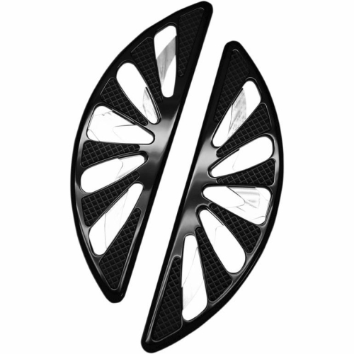 Carl Brouhard Designs - Carl Brouhard Designs Spiro Series Passenger Floorboards - Black - FBRSSB