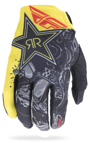 Fly Racing - Fly Racing Lite Rockstar Gloves (2017) - 371-01907 - Black - X-Small