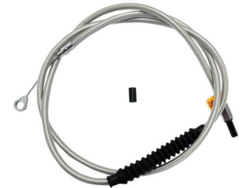 LA Choppers - LA Choppers Braided Clutch Cables - Beach Bars - Stainless - LA-8010C04