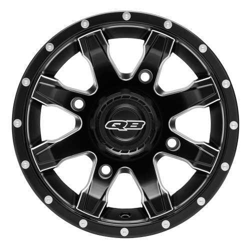 QuadBoss - QuadBoss Grinder Wheel - 12x7 - 4+3 Offset - 4/156 - Matte Black with Machined Edge - 608503