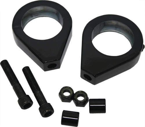 HardDrive - HardDrive Turn Signal Clamps - 39mm - Black - 41-033BK