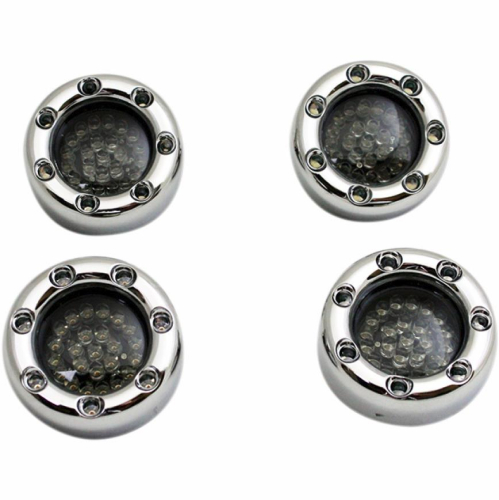 Custom Dynamics - Custom Dynamics Complete Bullet Ringz LED Turn Signal Kit - Chrome - BTRKITBCM2C