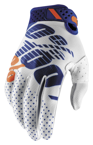 100% - 100% Ridefit Gloves - 1000101513 - White/Navy - X-Large
