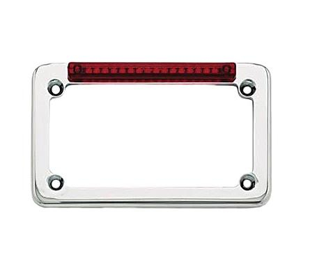 Signal Dynamics - Signal Dynamics LED License Plate Frame with Turn Signals - Chrome with Red Lens - 02001