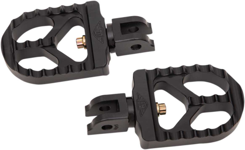 Joker Machine - Joker Machine Adjustable Serrated Short Footpegs - Black Anodized - 08-57-6B