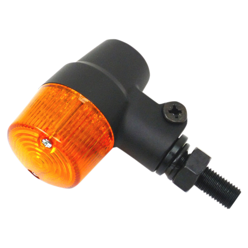 K&S Technologies - K&S Technologies Black Satin Aluminum Marker LED Lights - Round #3 with Amber Lens - Two Wire - 26-8632