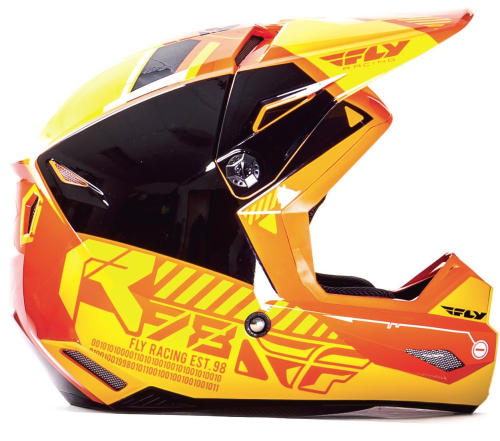 Fly Racing - Fly Racing Kinetic Elite Onset Helmet - 73-8506M - Orange/Yellow - Medium