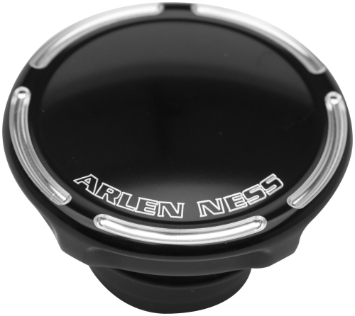 Arlen Ness - Arlen Ness Vented Gas Cap - Slot Track - Black - 70-004