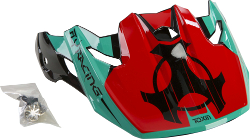 Fly Racing - Fly Racing Visor for Toxin Youth Helmet - Original Red/Teal/Black - 73-88020Y