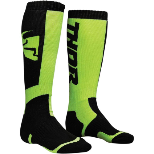 Thor - Thor MX Youth Socks - 3431-0383 - Black/Lime - 1-6
