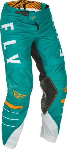 Fly Racing - Fly Racing Kinetic Mesh Youth Pants - 374-32422 - White/Teal/Orange - 22