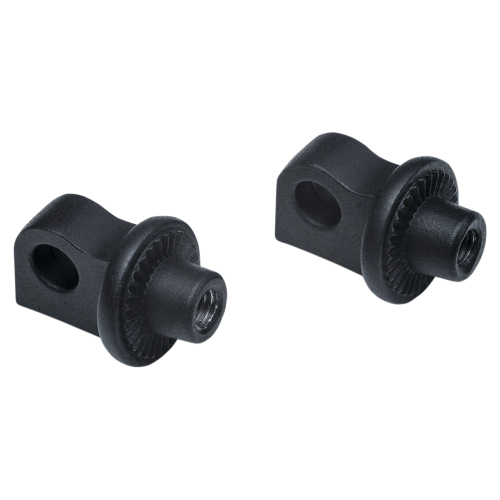 Kuryakyn - Kuryakyn Adjustable Stop Splined Peg Adaptors - Satin Black - 6775