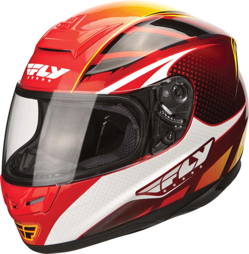 Fly Racing - Fly Racing Paradigm Classic Helmet - 73-8013-1 - Red/Yellow - X-Small
