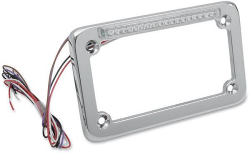 Signal Dynamics - Signal Dynamics LED License Plate Frame with Turn Signals - Chrome with Turn Signals/Clear Lens - 02601