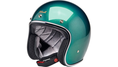 Biltwell Inc. - Biltwell Inc. Bonanza Solid Helmet - 1001-358-201 - Green - X-Small