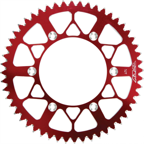 Fly Racing - Fly Racing Aluminum Rear Sprocket - Red - 52T - 225-52 RED
