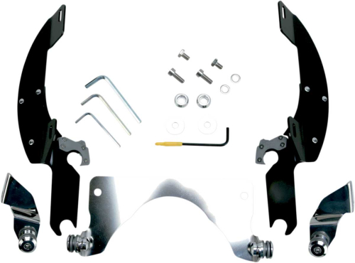 Memphis Shades - Memphis Shades Trigger-Lock Mount Kit for Batwing Fairing - Black - MEK1919