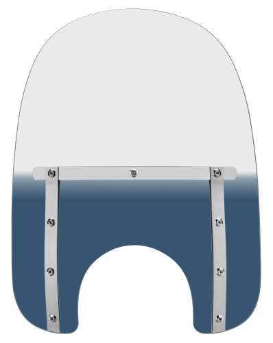 Memphis Shades - Memphis Shades Memphis Slim Windshield (7in. Cutout) - 17in. - Gradient Blue - MEM4216