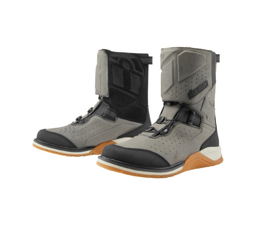 Icon - Icon Alcan Waterproof CE Boots - 3403-1245 - Gray - 8