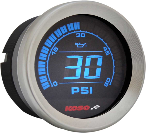 Koso North America - Koso North America 2in. Oil Pressure Gauge - Chrome - BA050410