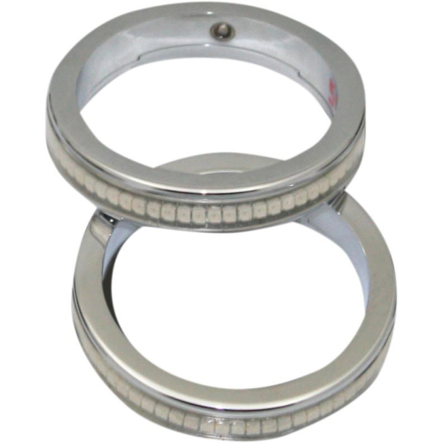 Custom Dynamics - Custom Dynamics LED Wrap-Around Turn Signals - 49mm - Chrome/Clear Lens - WA49-CC