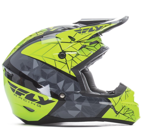 Fly Racing - Fly Racing Kinetic Crux Helmet - 73-3385S - Black/Gray/Hi-Vis - Small