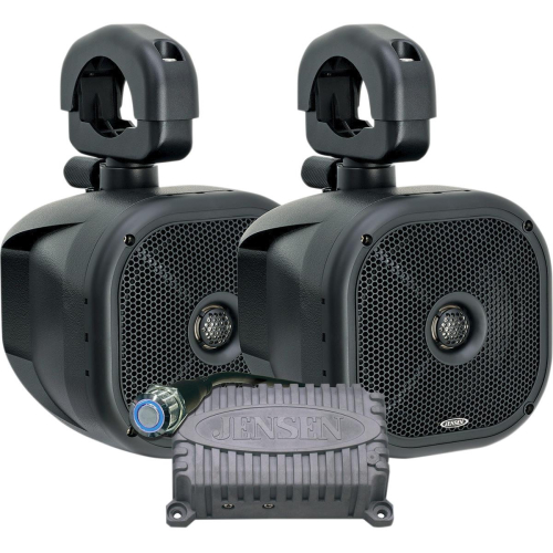 Jensen - Jensen 6.5in. Heavy Duty Coaxial Speakers with Amp - JXHD65ROPSBT