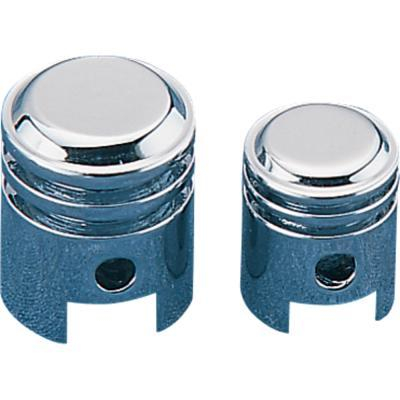Drag Specialties - Drag Specialties Chrome Piston Valve Stem Covers - 99-6224-BC101