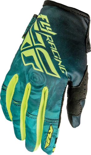 Fly Racing - Fly Racing Kinetic Womens Gloves (2016) - 369-61808 - Teal/Hi-Vis Yellow - 08