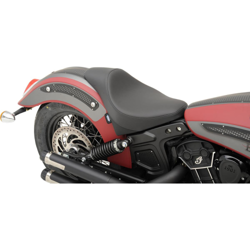 Drag Specialties - Drag Specialties 3/4 Extended Reach Solo Seat - 22in L x 12in W - Mild Stitch - Black Solar-Reflective - 0810-2001