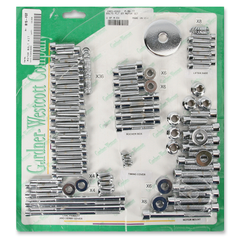 Gardner-Westcott - Gardner-Westcott Motor Hardware Set - Chrome - P-96-77