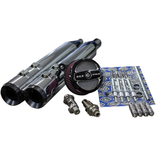 S&S Cycle - S&S Cycle Stage II Kit - 585C Chain Drive Cams - Chrome Mufflers - 330-0680