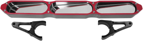 ModQuad - ModQuad Bezel Billet 3-Panel Mirror - Red - CA-MIR-BEZ-RD