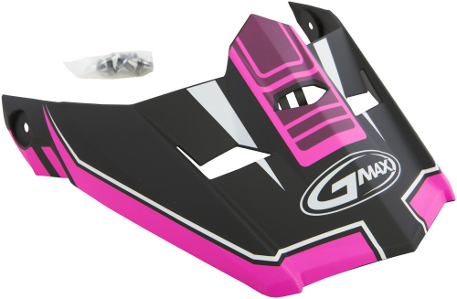 G-Max - G-Max Visor for MX46 Uncle Helmet - Md-2XL - Black/Pink - G046827