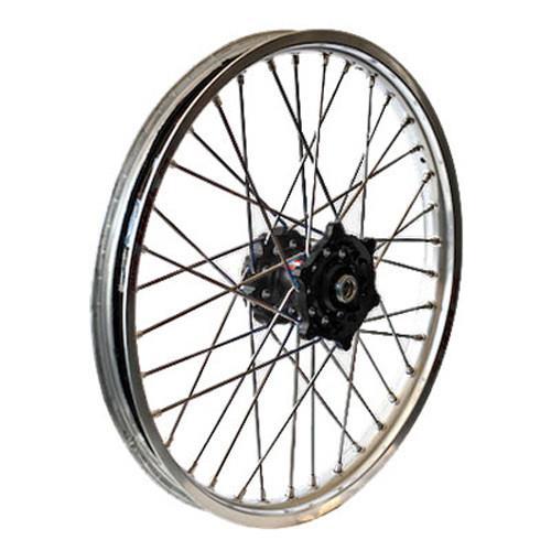 Dubya - Dubya MX Rear Wheel with DID DirtStar Rim - 1.85x19 - Black Hub/Silver Rim - 56-4152BS