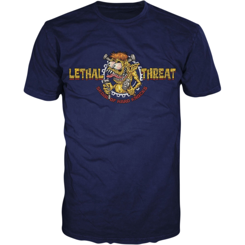 Lethal Threat - Lethal Threat Skool of Hard Knocks T-Shirt - LT20896-4XL - Dark Blue - 4XL