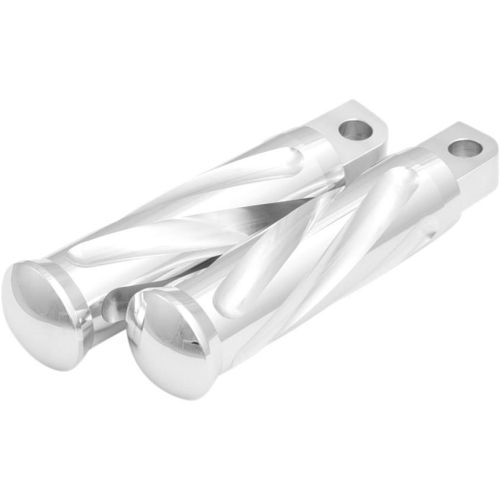 Kens Factory - Kens Factory Neo-Fusion Footpegs - 4 1/8in. - Spiral - Polished - 5-041