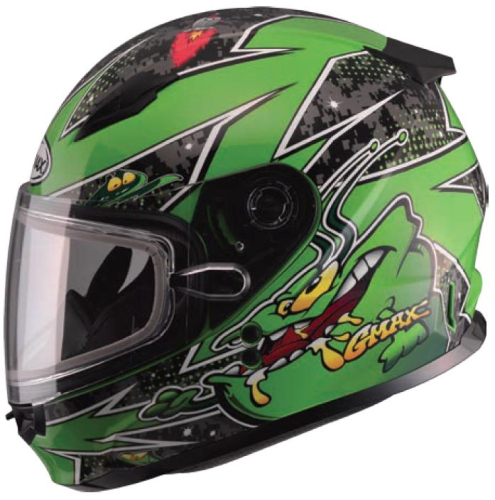 G-Max - G-Max GM49Y Alien Snow Youth Helmet - G2497221 TC-3 - Green - Medium